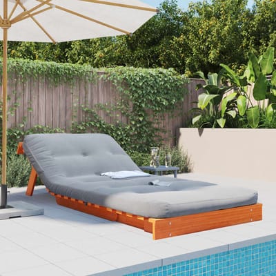 vidaXL - Futon - slaapbank - met - matras - 90x206x11 - cm - grenenhout - wasbruin