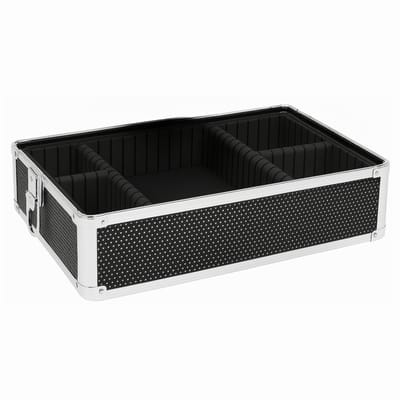 Guardian Beauty Make-up Train Case - 35.5cm Lengte - Zwart - Met Verstelbare Verdelers - Cosmetica Organizer - Schoonheidsgeval