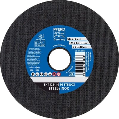 PFERD Sg Steelox 61331432 Doorslijpschijf recht 125 mm 22.23 mm 25 stuk(s)