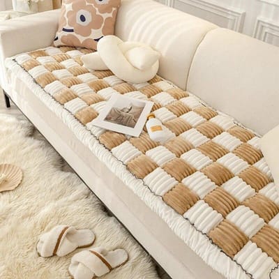 Bankhoezen voor Banken Kussen Plus Poolkussen Thuiskussen Antislip Pluche Bankhoezen Hoes Bank 50x50cm 1 cushion