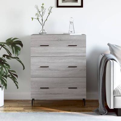 vidaXL - Dressoir - 69,5x34x90 - cm - bewerkt - hout - grijs - sonoma - eikenkleurig