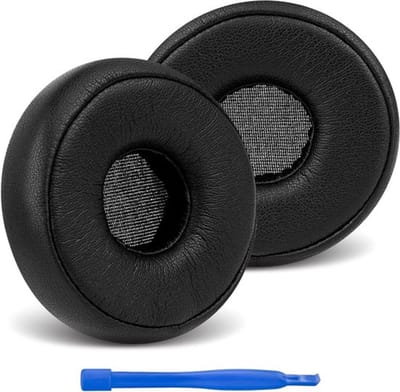 Vervangende oorkussens - Draadloze hoofdtelefoon - Voor AKG N60NC - Headset - Eiwit leer/zwart - Oorkussens - Geschikt voor draadloze hoofdtelefoon - Zwart - Niet geschikt voor N60NC bedraad.