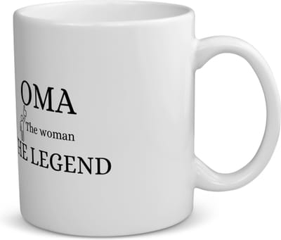 Akyol - oma the woman the legend koffiemok - theemok - Oma - oma - verjaardag oma - cadeautje - kado - geschenk - 350 ML inhoud