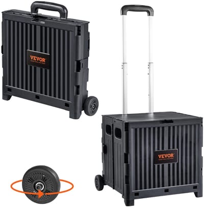 Gran Vida® - Opvouwbare Boodschappenwagen - Lichtgewicht & Draagbaar - Geschikt voor Elke Ondergrond
