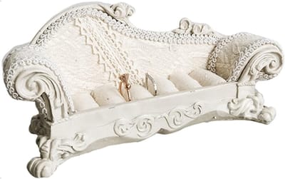 Juweliers Display - Sieradenhouder Organizer - Sieraden Presenteren - Velvet Afwerking - 7 x 16 cm - Wit