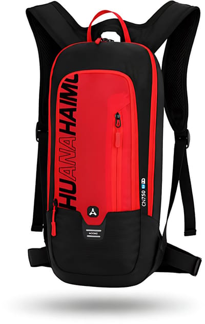 CarryQuest® - 6L Ultralight Outdoor Sport Rugzak - Waterdichte Polyester Daypack met Waterreservoirvak, Rugventilatie, Ergonomische Pasvorm & Front-/Toploader - 46x22x7 cm - Rood