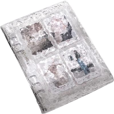 Losbladig fotoalbum -Transparant kaartenalbum - Bevat 10 binnenpagina's -Kristallen geribbelde acryl cover - Geschikt voor het bewaren van 3-inch foto's en kleine kaarten -Geschikt als cadeau voor bruiloften, verjaardagen, housewarmings en feesten