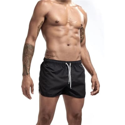 Shorts de Plage pour Homme Séchage Rapide Été Respirant Polyester Short de Bain pour Homme avec Cordon de Serrage pour Sports d'Extérieur Noir M M noir