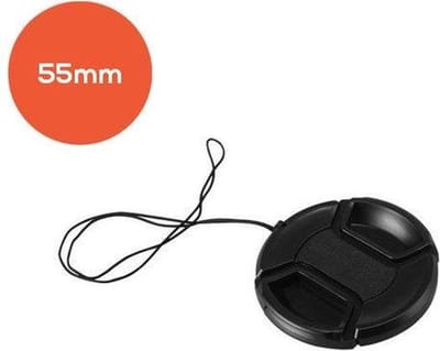 Universele Lens Cap - Lens dop geschikt voor Nikon, Canon camera's - 55mm