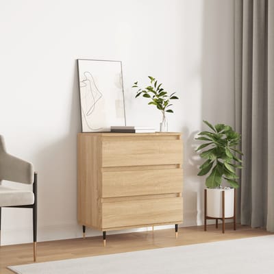 vidaXL - Dressoir - 60x35x70 - cm - bewerkt - hout - sonoma - eikenkleurig