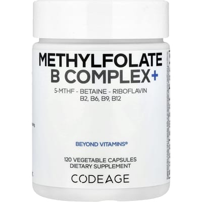 Methylfolaat B-complex+, 120 plantaardige capsules
