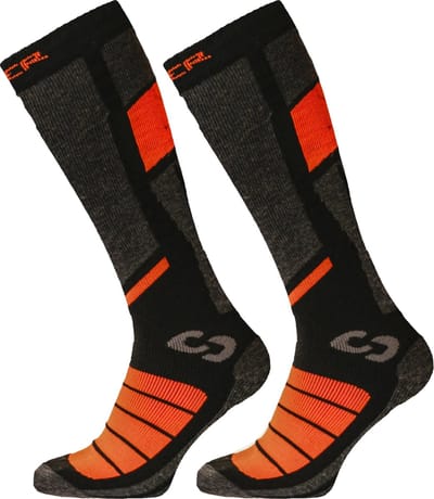SINNER PRO SOCKS II DOUBLE PACK - Zwart-ORANGE - Unisex - Maat 45-47