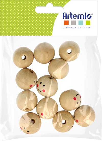 Artemio 12 houten parels 25 mm