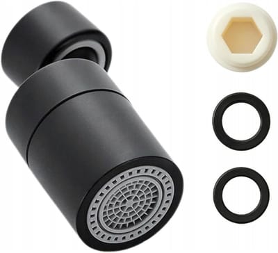 SnelShoppen - 360° Rotating Faucet Aerator - Universele Waterbesparende Adapter, Verstelbare Spuit, Gemakkelijke Installatie, Voor Keuken en Badkamer