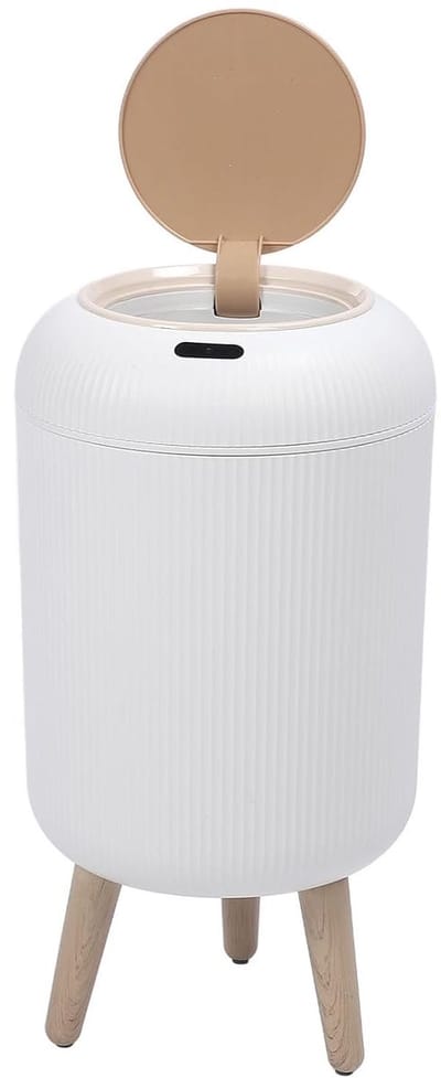 Prullenbak met Sensor - Automatische Vuilnisbak - Hygiënisch Afvalbeheer - Contactloze Bediening - 36 x 24 x 24 cm - Wit