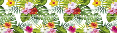 Zelfklevende stickers voor traptreden en stootborden - TROPICAL HEIRANI - 2 stroken van 12,5 x 87,5 cm