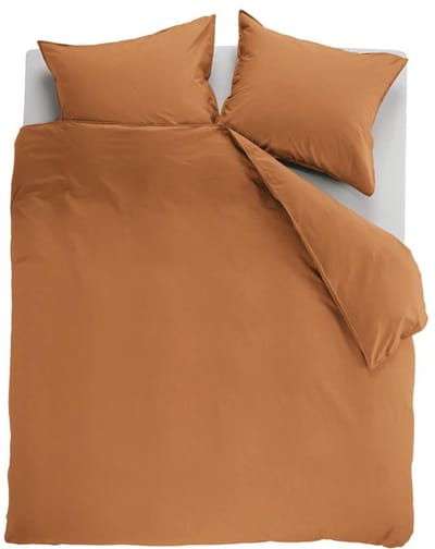 Ambiante Cotton Uni dekbedovertrek - Effen - Tweepersoons - 200x200/220 cm - Oranje