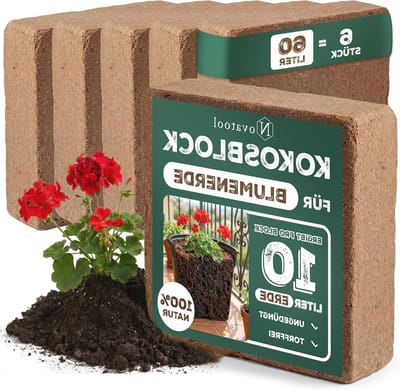 Kokos Grond - Kokosvezel Substraat - Planten Kweken - Turfvrij en Biologisch - 48 Liter Totaal - Bruin