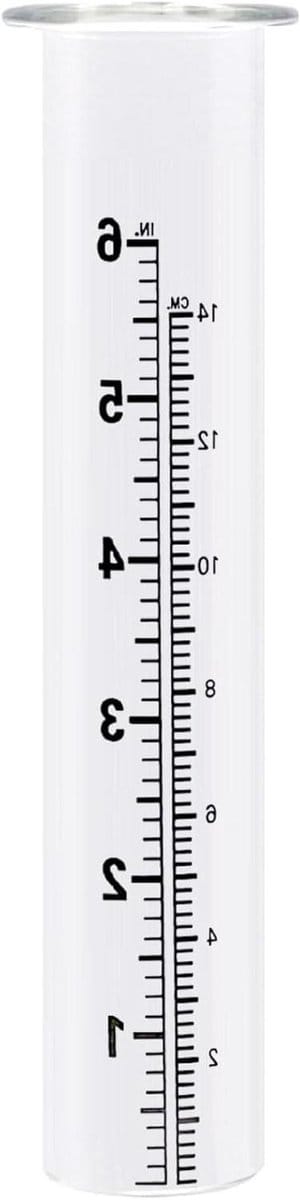 Regenmeter Glas - Buitenmeter Buis - Tuin Meten - Krasbestendig Weerbestendig - 19 cm - Helder