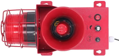 OmGoods - Dailygoody - Industrieel Sirene-alarm - Waterdicht - Instelbaar Geluid - LED-stroboscoop - Luid Knipperend Alarm - Geschikt voor Fabriek en Bouww