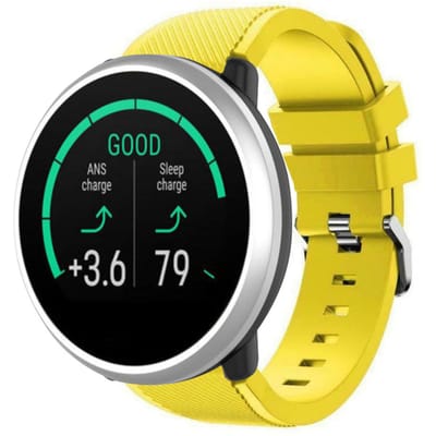 Polar Unite twill siliconen band (geel)