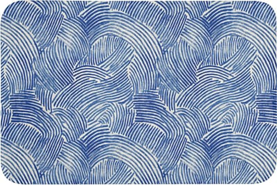 Badmat 90x60 cm - Antislip - Modern - Abstract - Blauw - Badmatten voor badkamer - Badkamermat - Douchemat - Badkamer mat