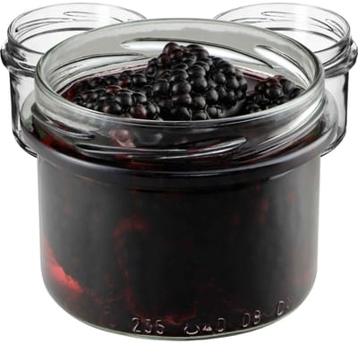 KADAX Kleine Inmaakpotten, 235 ml, Diameter 82, Voor Honing en Specerijen, Jampotten Met Deksel, Luchtdicht, Ideaal Als Cadeau (Zonder Deksel, 10 Stuks)