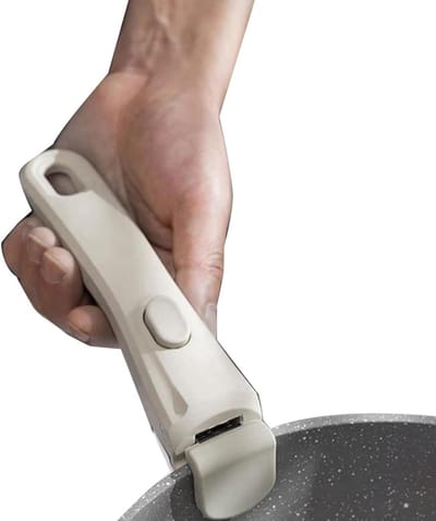 Afneembare Pannenhandgreep - Pannengrijper Vervangbaar - Veilig Koken - Ergonomische Grip - 205 x 52 cm - Wit
