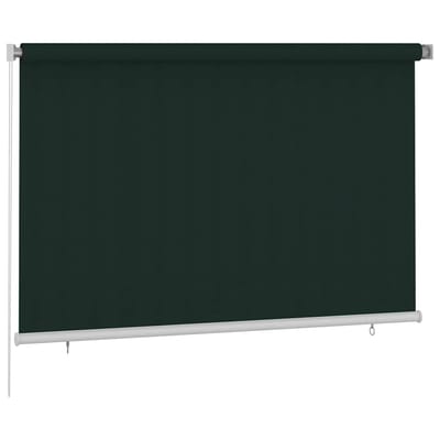 vidaXL Rolgordijn voor buiten 225(B)x140(H) cm HDPE donkergroen