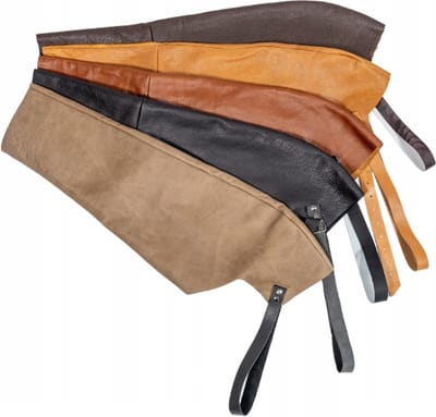 Lasmouwhoes - hoogwaardige bescherming tijdens het lassen - vlambeschermende lasmouwhoes - hoes gemaakt van 100% natuurlijk leer - beschermende kleding - Natuurlijk leer - Vuurbestendige naden - Universele maat - bescherming tegen hitte en vlammen