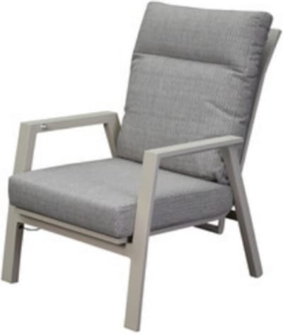 Barolo lounge tuinstoel verstelbaar aluminium latte