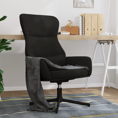 vidaXL - Relaxstoel - fluweel - zwart