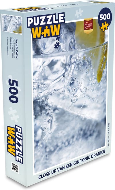 Puzzel Close up van een Gin tonic drankje - Legpuzzel - Puzzel 500 stukjes