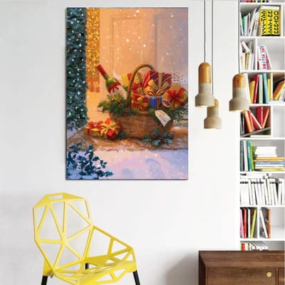 Peinture diamant de noël père noël 5D, broderie de voiture, dessin animé, point de croix, mosaïque, décorations pour la maison, à faire soi-même Full Square 20X30CM