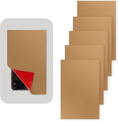 Wandgat Afdekplaat - Muurdecoratie Gatbedekking - Gaten Verbergen - Zelfklevend Rubber - 15 x 7 cm - Bruin