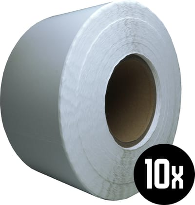 DULA Compatible Zebra Labels 82x152mm - 1000 etiketten per rol - kern 76mm - Wit - Permanent - 10 rollen