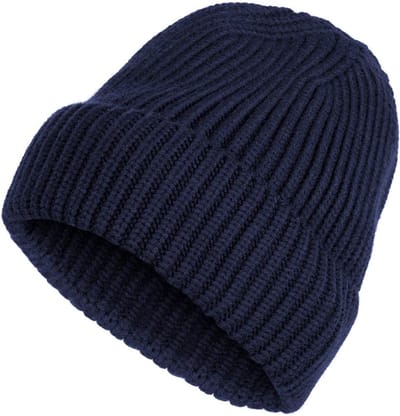styleBREAKER unisex fijn gebreide muts met rand, winterse muts 04024154