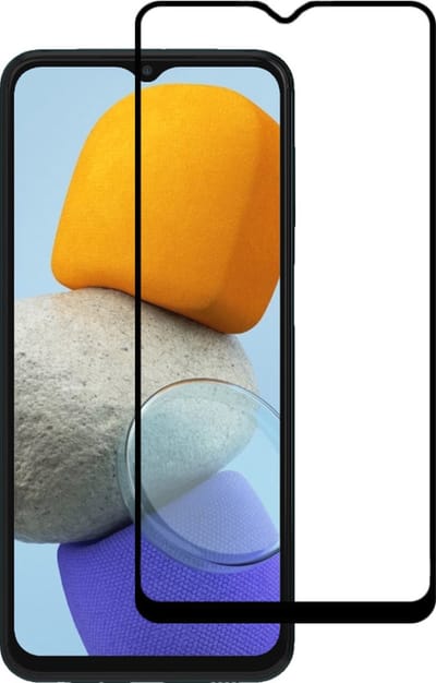 Smartphonica Screenprotector Geschikt voor Samsung Galaxy M23 / M23 5G - Full Cover Tempered Glass with Round Edge - Gehard glas met Afgeronde Hoeken geschikt voor Samsung Galaxy M23