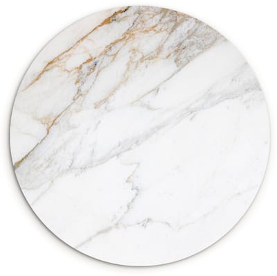WallCircle® Wandcirkel 60x60 cm - Muurcirkel Marmer - Steen - Wit - Goud - Marmerlook - Steen - Luxe - Muurdecoratie woonkamer - Wanddecoratie slaapkamer - Kamer decoratie accessoires - Ronde schilderijen