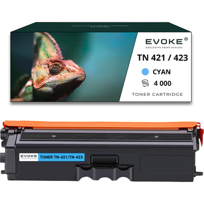 Evoke Compatibele Toner voor Brother Tn-421 Tn421 Tn-423C Tn423C Tn-423 Tn423 Cyaan 4000 Pagina's Dcp-L8410Cdw Mfc-8690Cdw Mfc-8900Cdw
