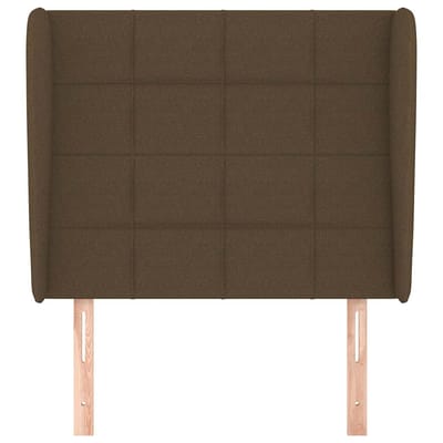 vidaXL - Hoofdbord - met - randen - 83x23x118/128 - cm - stof - donkerbruin