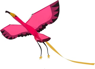 Grote Vlieger - Vogel Vlieger - Buiten Spelen - Lichtgewicht Koolstofvezel - 120 cm - Roze Flamingo