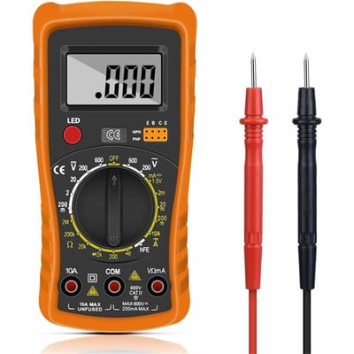 carmdering - Digitale Multimeter Inclusief Stroomkabels - Digitale Multimeter - AC / DC - Multi Meter- volt meter-spanningsmeter-Multimeter digitaal-Multimeters