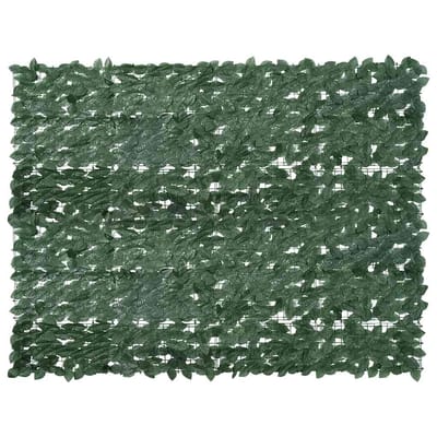 vidaXL - Balkonscherm - met - donkergroene - bladeren - 200x150 - cm