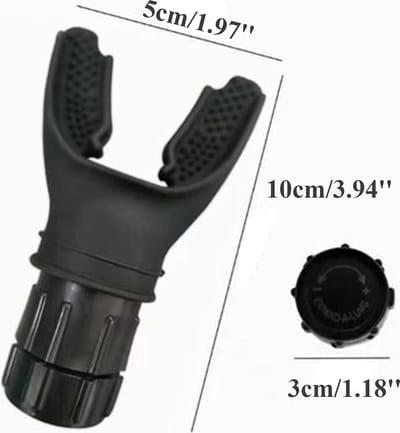 Ademhalingstrainer - Longtrainer - Draagbaar en gemakkelijk schoon te maken - Ergonomisch bijtapparaat voor volwassenen - Longtrainer - Verstelbaar voor verschillende fitnessbehoeften - Zwart