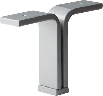 Massief stalen meubelpoot grijs design 18,5 bij 4 cm en hoogte 13 cm (1 x 4 cm) - Set van 4 stuks