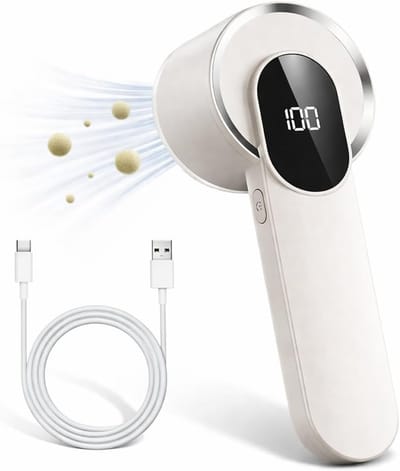 VHV - Elektrische ontpiller - pluizenverwijderaar voor kleding - USB-C oplaadbaar - met LED - digitaal display - 6 messen - voor kledingkast, wasruimte, reisbagage, bank en textiel