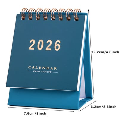 Miniatuur bureaukalender 2026, eenvoudige effen kleur Morandi-stijl, bureau notitieblok, memo, berichtdecoratie