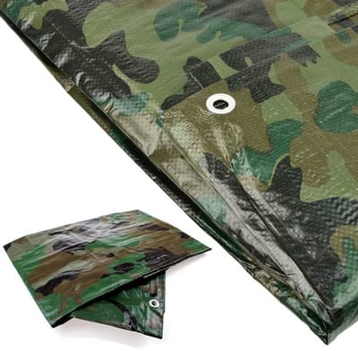 Betrouwbaar Afdekzeil in Camouflagekleur - Beschermend Zeildoek voor Tuin en Boot | 4 x 6 m, 24 m²