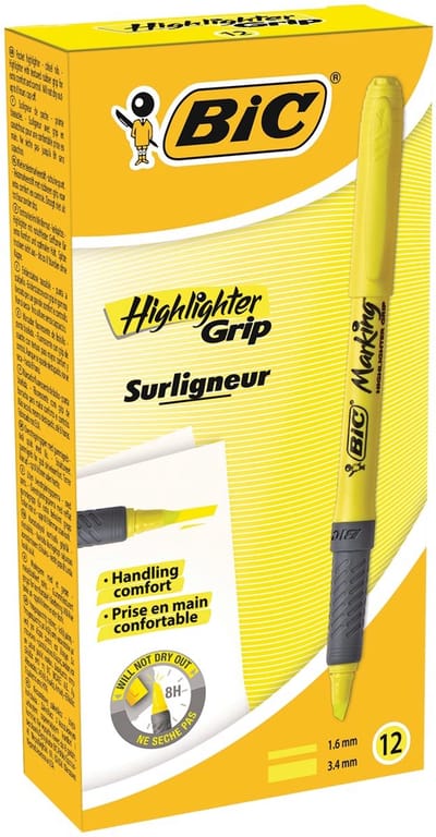 Fluoriscerende Markeerstift Bic 811935 Geel